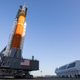 NASA’s SLS rocket outside the Vehicle Assembly Building on March 17, 2022.